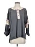 Pol Gray 3/4 Sleeve Blouse Size S - photo 1