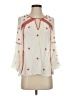 Floreat 100% Viscose Ivory 3/4 Sleeve Blouse Size 4 - photo 1