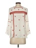 Floreat 100% Viscose Ivory 3/4 Sleeve Blouse Size 4 - photo 2