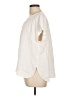Rose + Olive 100% Rayon Ivory Short Sleeve Blouse Size L - photo 5