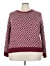 Shein Curve 100% Acrylic Chevron-herringbone Burgundy Pullover Sweater Size 3X - photo 1