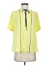 Current Air 100% Polyester Yellow Short Sleeve Blouse Size S - photo 1