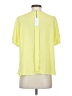 Current Air 100% Polyester Yellow Short Sleeve Blouse Size S - photo 2