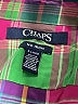 Chaps 100% Cotton Plaid Green 3/4 Sleeve Button-Down Shirt Size L (petite) - photo 7