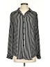 Grace 100% Polyester Stripes Black Long Sleeve Blouse Size S - photo 1