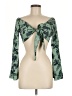 PrettyLittleThing 100% Polyester Green 3/4 Sleeve Blouse Size 8 - photo 1