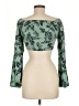 PrettyLittleThing 100% Polyester Green 3/4 Sleeve Blouse Size 8 - photo 2