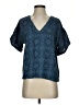 S'edge Blue Short Sleeve Blouse Size S - photo 1