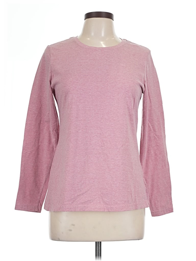 Pre-owned Time And Tru Long Sleeve T-shirt In Pink