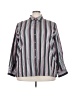 Assorted Brands Stripes Multi Color Silver Long Sleeve Button-Down Shirt Size 22 - photo 1