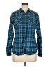 Eddie Bauer 100% Cotton Plaid Blue Long Sleeve Button-Down Shirt Size M - photo 1