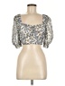 Minkpink Silver Short Sleeve Blouse Size M - photo 1