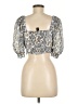 Minkpink Silver Short Sleeve Blouse Size M - photo 2