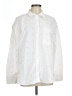 Modern Works 100% Polyester Polka Dots White Long Sleeve Blouse Size L - photo 1