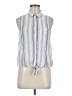 BeachLunchLounge Blue Sleeveless Button-Down Shirt Size M - photo 1