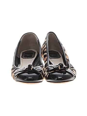 Christian Dior Calf Hair Leopard Print Bow Ballet Flats (view 2)