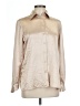 Rachel Zoe 100% Polyester Metallic Tan Gold Long Sleeve Blouse Size L (estimated) - photo 1