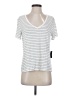 Lulus Stripes Silver Short Sleeve T-Shirt Size S - photo 1