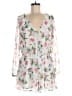 Express Outlet 100% Silk Floral White Romper Size M - photo 1