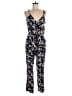 B Collection by Bobeau 100% Polyester Floral Blue Jumpsuit Size M - photo 1
