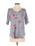 Absolutely Famous Gray Short Sleeve Blouse Size S - photo 1