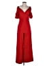 Belle Badgley Mischka Solid Red Jumpsuit Size 4 - photo 1