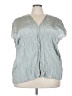 Vince. Gray Short Sleeve Blouse Size 3X - photo 1