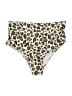 Zaful Animal Print Ivory Swimsuit Bottoms Size 6 - photo 1