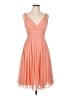 Wtoo 100% Polyester Solid Pink Orange Cocktail Dress Size 6 - photo 1