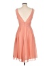 Wtoo 100% Polyester Solid Pink Orange Cocktail Dress Size 6 - photo 2