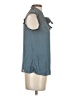 Banana Republic 100% Polyester Teal Sleeveless Blouse Size XS - photo 4