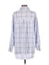 Max Studio 100% Rayon Plaid Blue Long Sleeve Button-Down Shirt Size S - photo 2