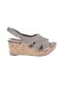 Clarks Gray Tan Wedges Size 8 - photo 1
