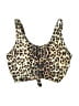 Zaful Animal Print Brown Swimsuit Top Size 6 - photo 1