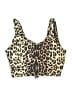 Zaful Animal Print Brown Swimsuit Top Size 6 - photo 2