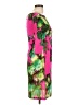 V Fish Print Pink Cocktail Dress Size L - photo 4