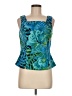 DressBarn Floral Teal Sleeveless Top Size 6 - photo 1