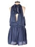 L'Atiste by Amy 100% Rayon Solid Blue Romper Size S - photo 2
