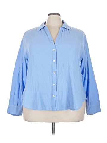 Lane Bryant 3/4 Sleeve Button-Down Shirt (view 1)