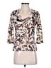 XCVI Brown 3/4 Sleeve Blouse Size S - photo 1