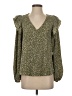 Very J 100% Polyester Floral Polka Dots Green Long Sleeve Blouse Size S - photo 1