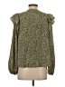 Very J 100% Polyester Floral Polka Dots Green Long Sleeve Blouse Size S - photo 2