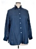 Assorted Brands Blue 3/4 Sleeve Button-Down Shirt Size XL (estimated) - photo 1