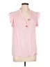 Shein 100% Viscose Pink Short Sleeve Blouse Size L - photo 1