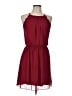 BCX 100% Polyester Solid Burgundy Casual Dress Size L - photo 1