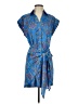 Karlie 100% Polyester Paisley Blue Casual Dress Size S - photo 1