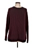 Lands' End 100% Cotton Stripes Burgundy Pullover Sweater Size L - photo 1