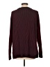 Lands' End 100% Cotton Stripes Burgundy Pullover Sweater Size L - photo 2