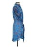 Karlie 100% Polyester Paisley Blue Casual Dress Size S - photo 4