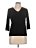 Kathy Ireland Black 3/4 Sleeve Top Size L (petite) - photo 1